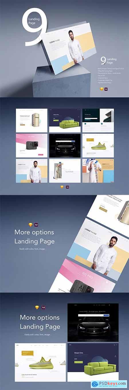 Landing Page UI kit fully compatible
