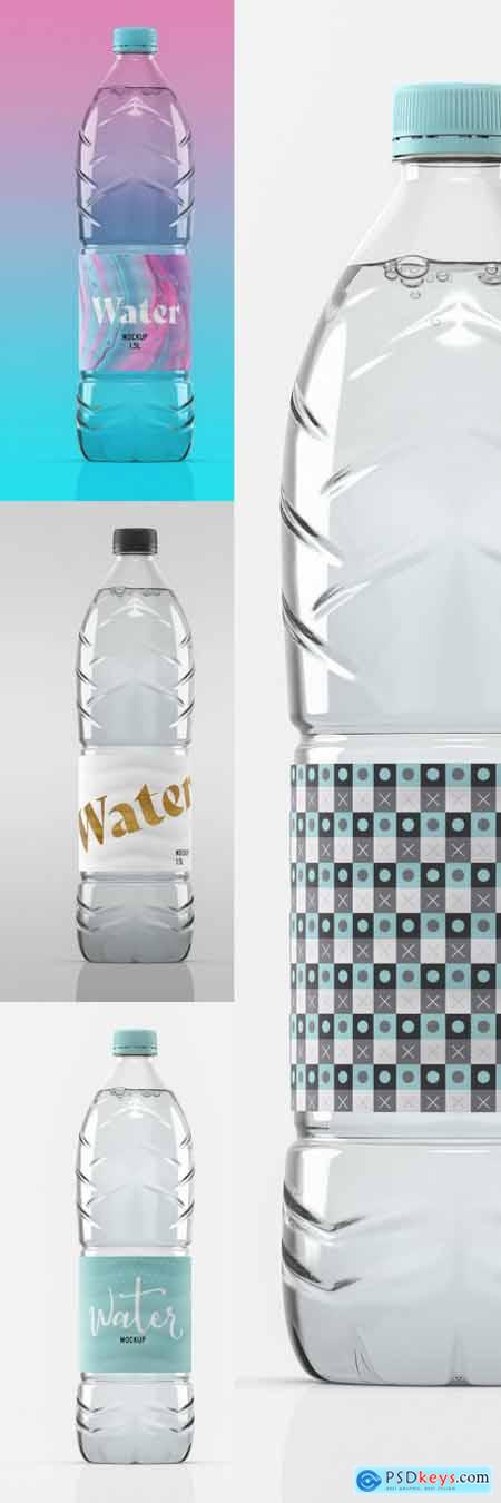 Plastic Water Bottle Mockup 344248621