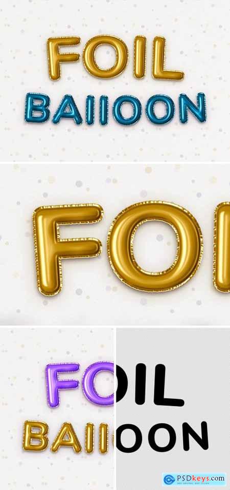 Foil Balloon Festive Party Text Effect Mockup 344586839