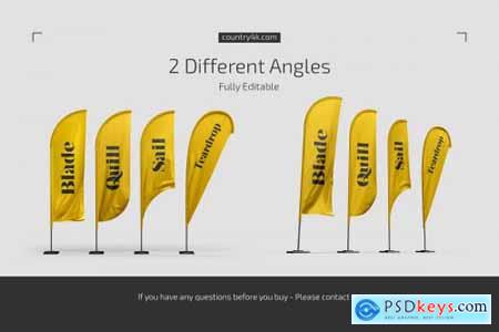 Feather Flags Mockup Set 4847381