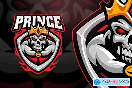 Prince Skull Esport and Sport Logo Template