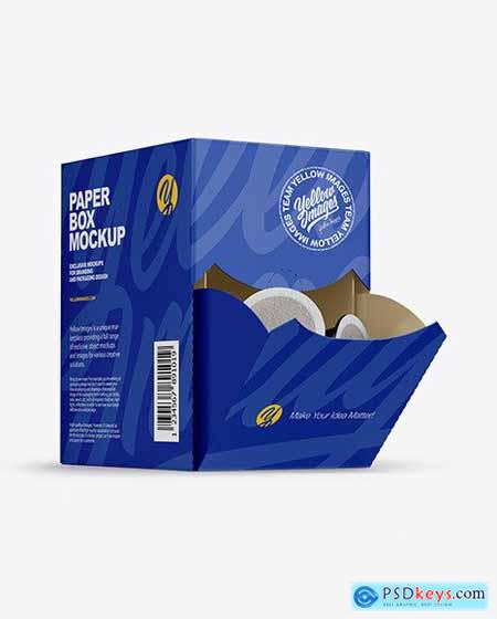 Paper Box With Coffee Capsules Mockup 59036