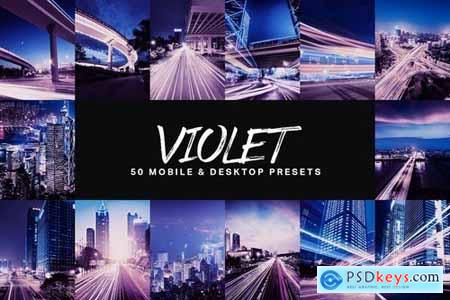 50 Violet Lightroom Presets and LUTs