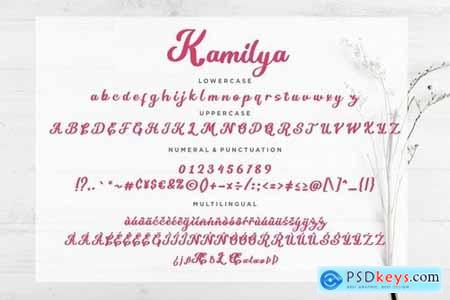 Kamilya Handwritten Script