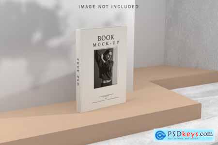 Book cover mockup with shadow overlay