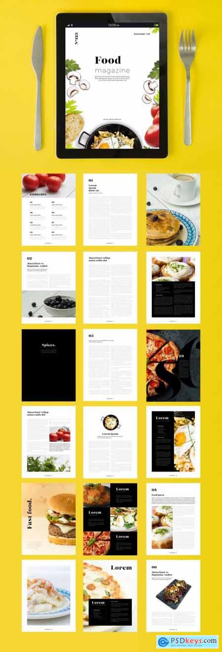 Digital Food and Lifestyle Magazine Layout 339703561