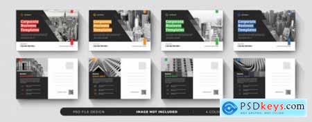 Corporate business postcard and banner templates