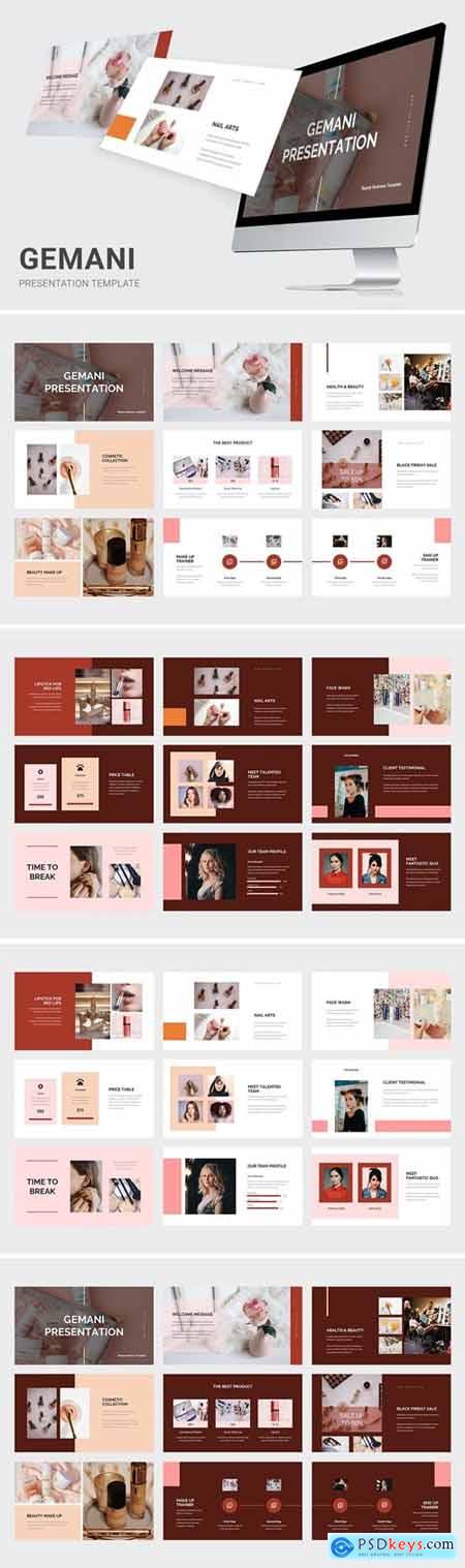 Gemani - Beauty Business Powerpoint, Keynote and Google Slides Templates