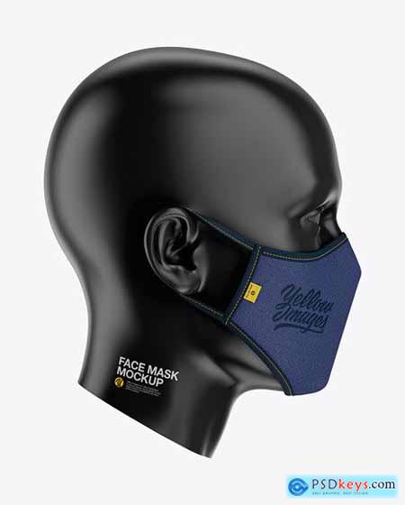 Face Mask Mockup - Side View 59006