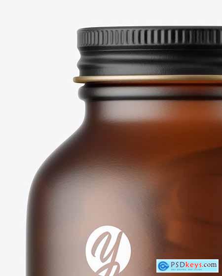 Frosted Amber Glass Pills Bottle Mockup 59011 » Free Download Photoshop Vector Stock image Via ...