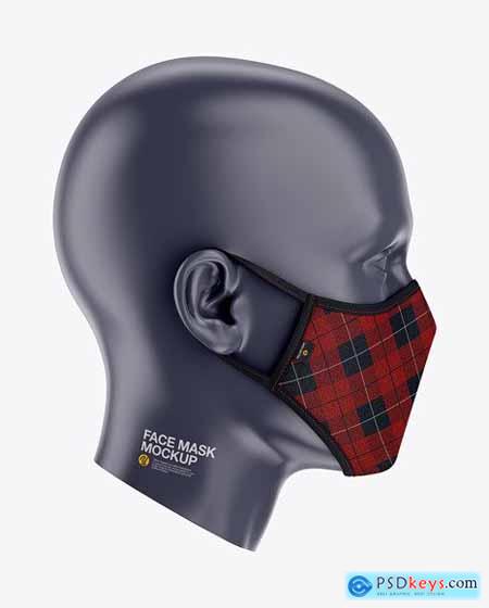 Face Mask Mockup - Side View 59006