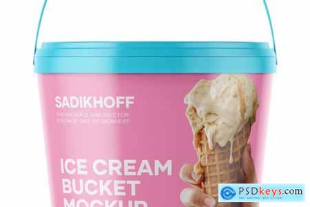 Download Creativemarket Matte Ice Cream Bucket Mockup 4037945