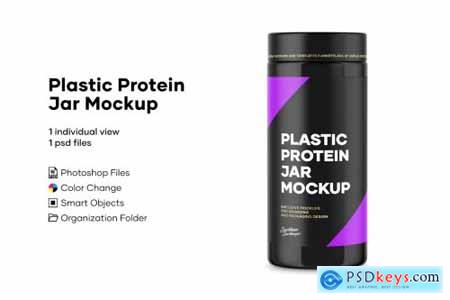 Plastic Protein Jar Mockup 4897060