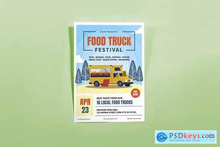 Food Truck Festival Summer Flyers