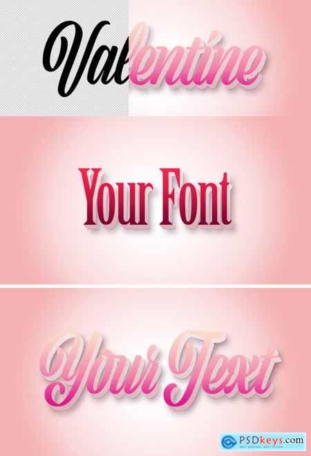 Valentine 3D Text Effect Mockup 317535935