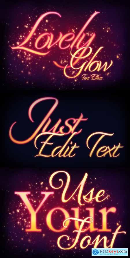 Lovely Golden Glow Text Style Mockup 317535979
