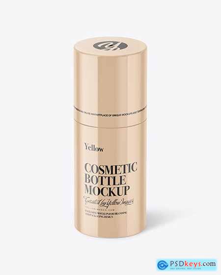 Glossy Cosmetic Bottle with Pump Mockup 57923 » Free Download Photoshop