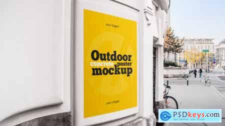 Outdoor concrete posters mockup