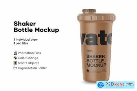 Matte Metallic Shaker Bottle Mockup 4889093