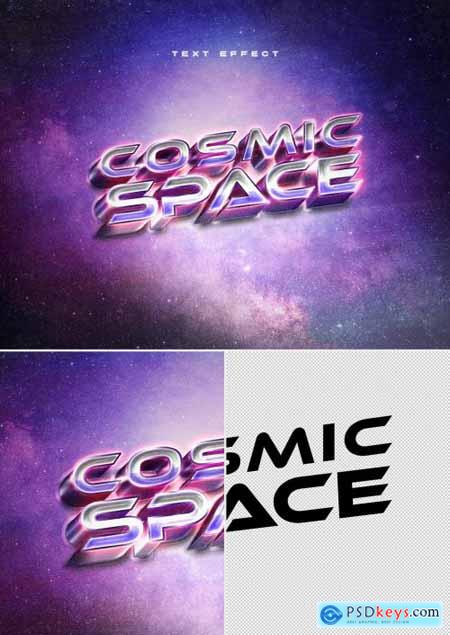 Retro 80s Chrome 3D Text Effect Mockup 346926212