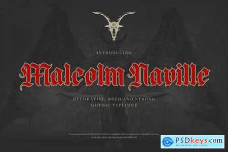 Malcolm Naville - Vintage Gothic Blackletter