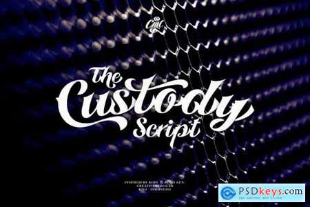 Custody Script - Tattoo Font