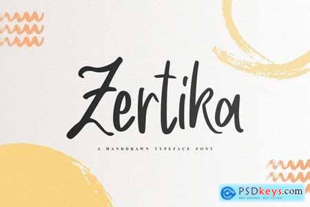 Zertika - A Handdrawn Typeface Font