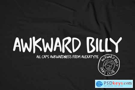 Awkward Billy - All caps font