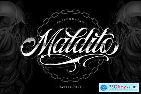 Maldito Font Tattoo Style 4879169