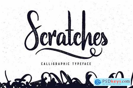 Scratches calligraphic font