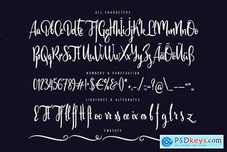 Scratches calligraphic font