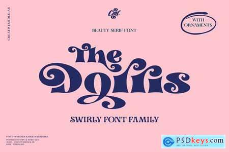 Dorris - Swirly font family 4818798