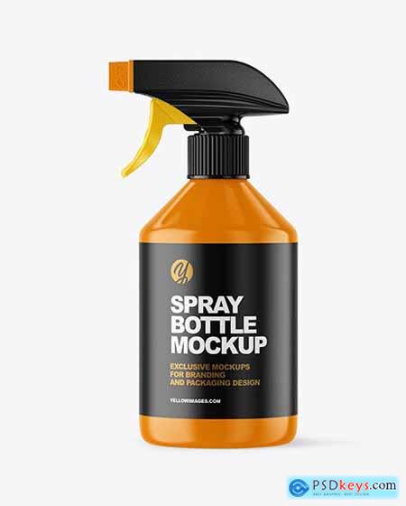 Glossy Spray Bottle Mockup 59049