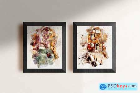 Abstract Watercolor Collection Graphic148