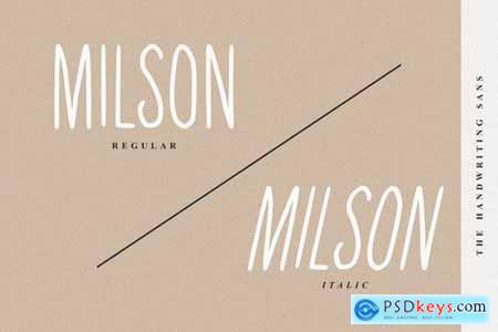 Milson - The Handwriting Sans Font