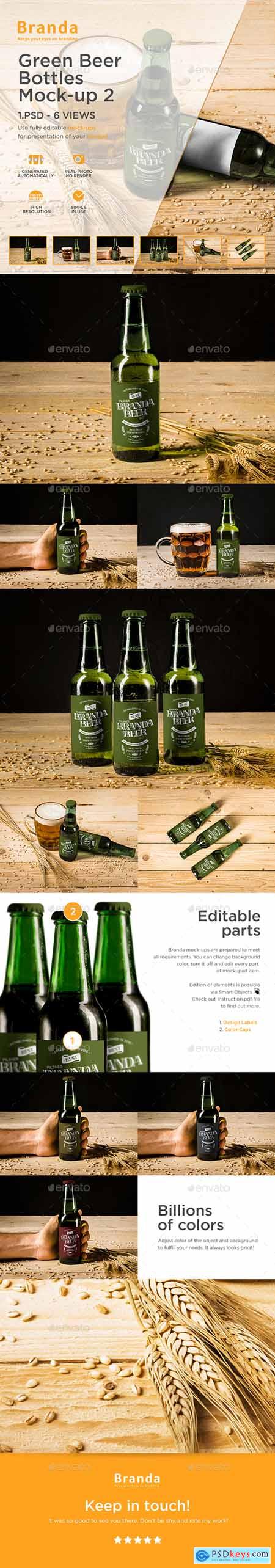 Green Beer Bottles Mock-up 2 25645477
