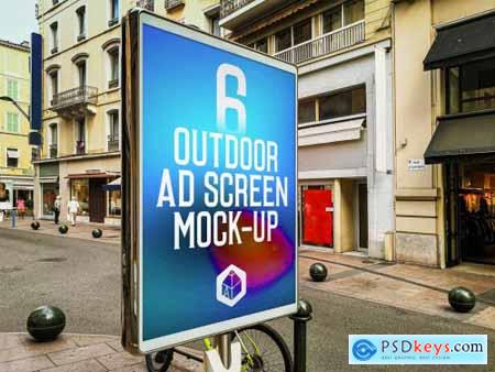 Outdoor Ad Screen MockUps Bundle 4 4835236