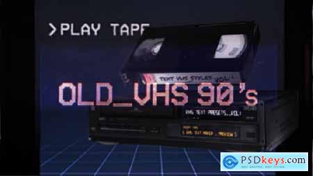 VHS Glitch Titles Presets 26524488