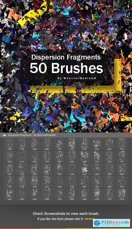 Dispersion Fragments - Photoshop Brushes 26556138