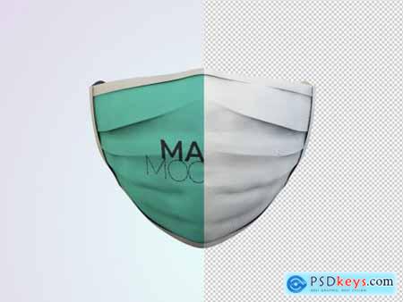 Front View Face Protection Mask Mockup 349051754