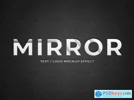Mirror on Leather Text Effect Mockup 349051893