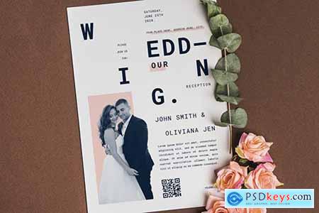 Simple and Clean Wedding Invitation