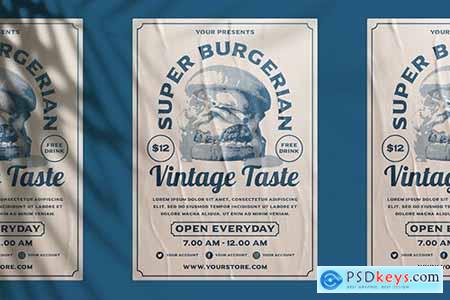 Vintage Burger Flyer