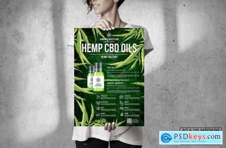CBD Hemp Oils Poster - A2 & US Medium