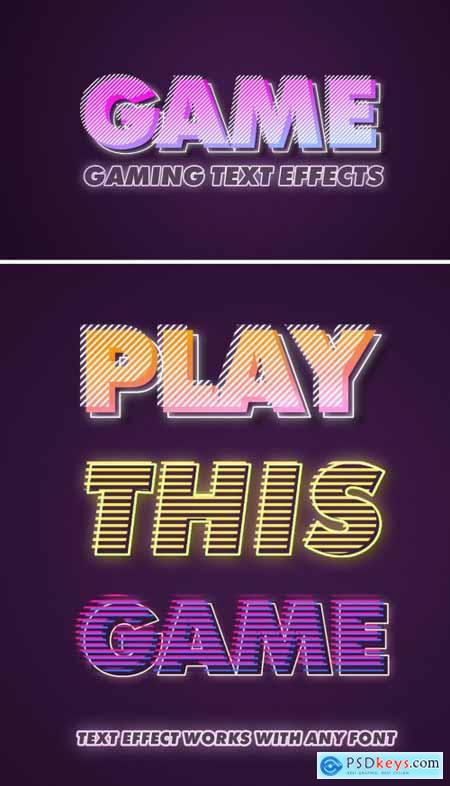 Gaming Text Effect Mockup 315695286