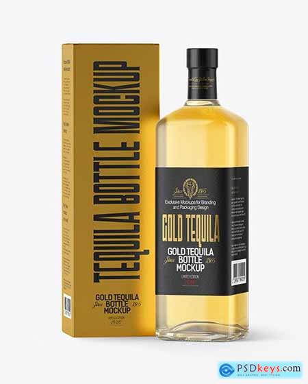 Download Golden Tequila Bottle With Box Mockup 53587 Free Download Photoshop Vector Stock Image Via Torrent Zippyshare From Psdkeys Com