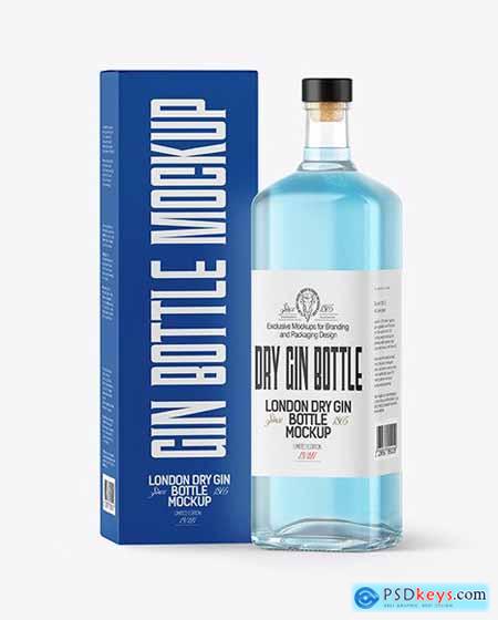 Download Gin Bottle with Box Mockup 53586 » Free Download Photoshop ... PSD Mockup Templates
