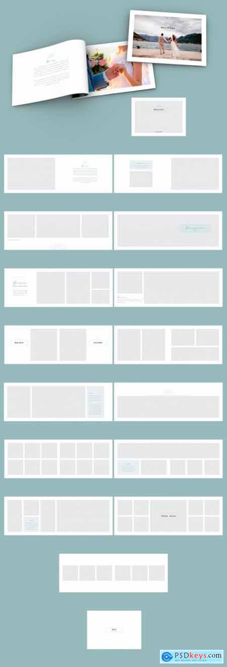 Wedding Photo Album with Teal Accents 272485822