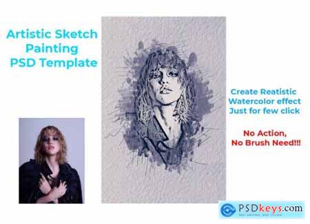 Artistic Sketch Painting Template 4570575