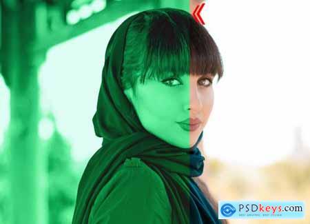 Green Color Effect Photoshop Action 4939667